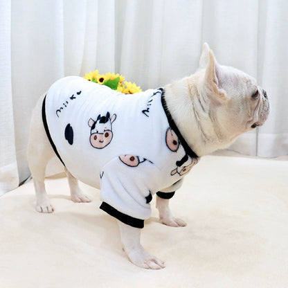 Cartoon Cattle Print Pullover