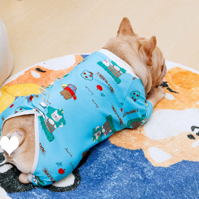 Frenchie Print Onesie dogcartoonfrenchbulldogprintonesiejumpsuitbyFrenchiely_3