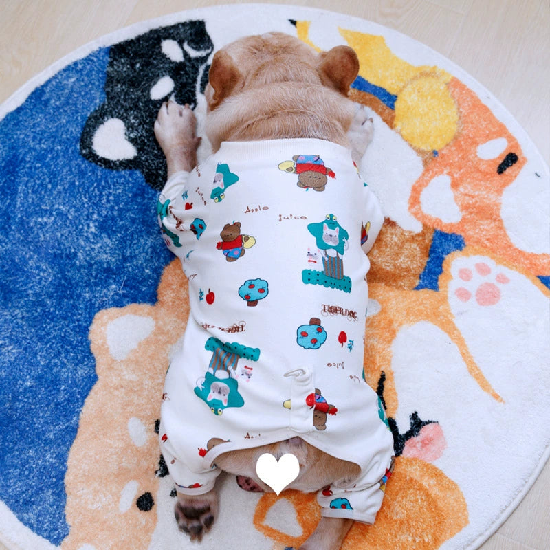 Frenchie Print Onesie dogcartoonfrenchbulldogprintonesiejumpsuitbyFrenchiely_4