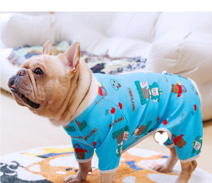 Frenchie Print Onesie Blue dogcartoonfrenchbulldogprintonesiejumpsuitbyFrenchiely_6