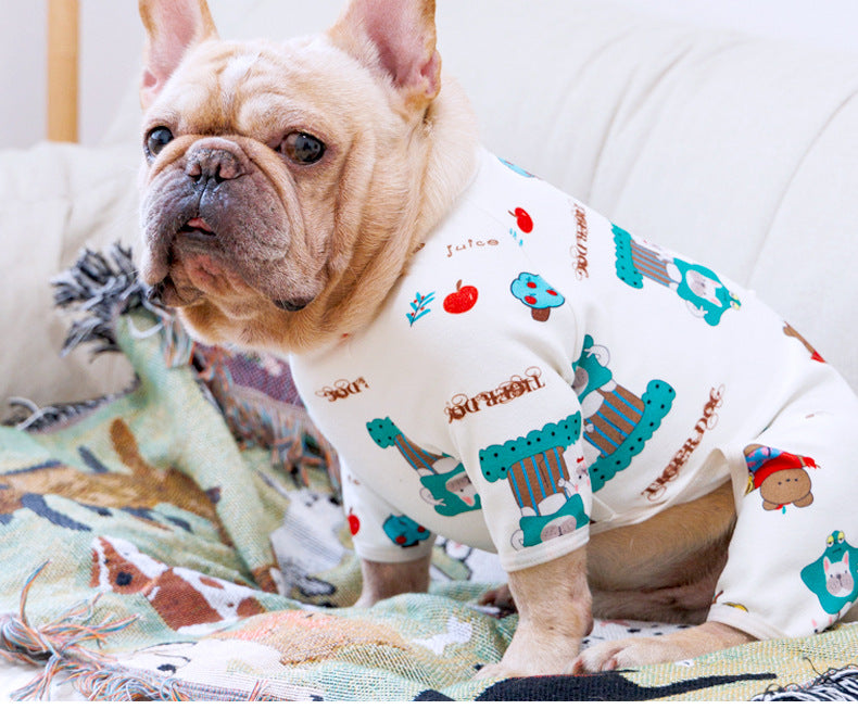 Frenchie Print Onesie White dogcartoonfrenchbulldogprintonesiejumpsuitbyFrenchiely_7