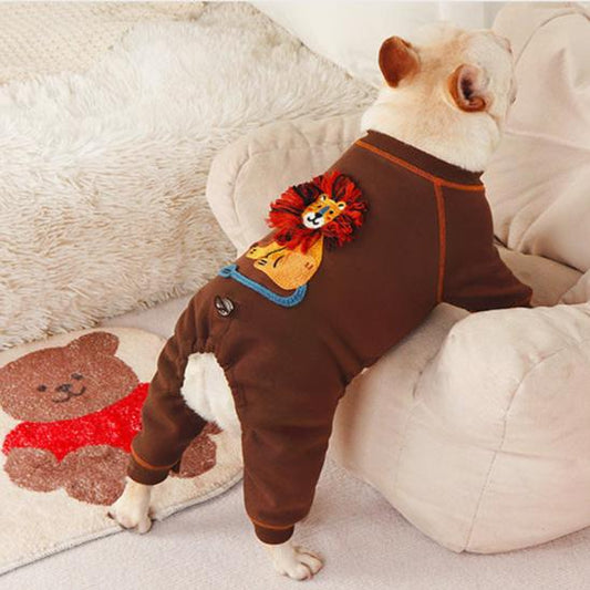 Happy Lion Pajamas dogcartoonlionPJsforpuppiesformediumdogbreeds_1