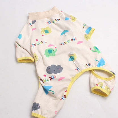 Cartoon Print Onesie Elephant dogcartoonprintonesiepajamasformediumdogsbyFrenchiely_1