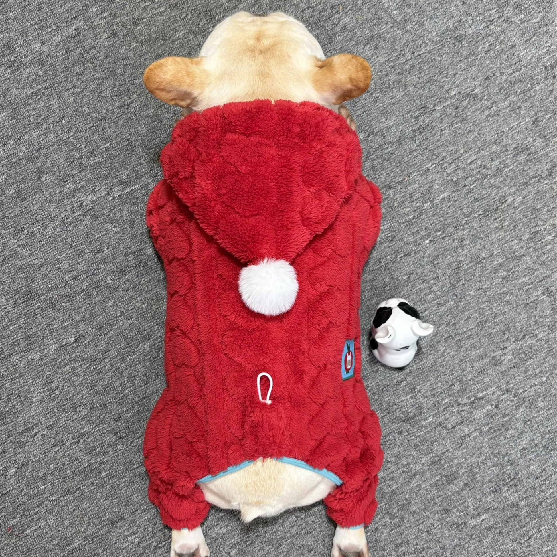 Warm Red Christmas Hooded PJs dogchristmaswarmclothesformediumfrenchbulldogs_10