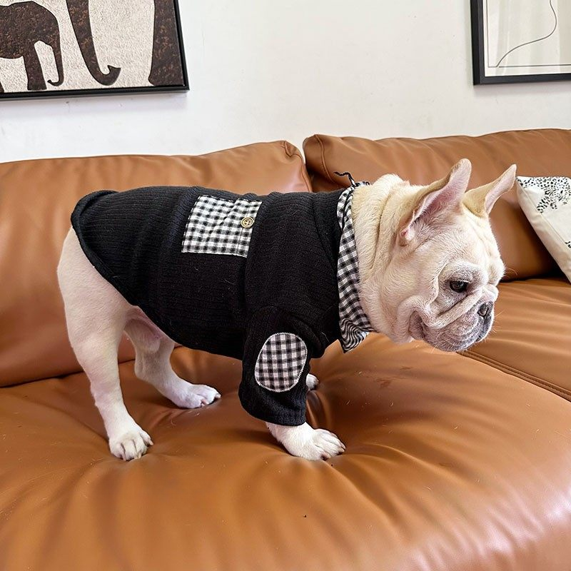 Houndstooth Scarf Sweater dogclassicHoundstoothScarfSweaterwithscarf_6