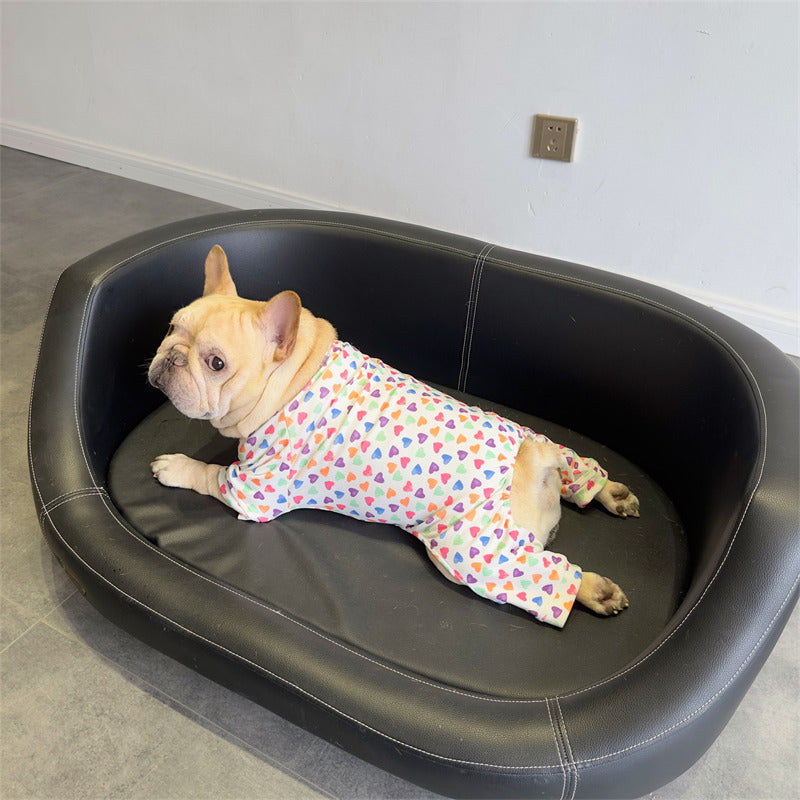 Dog Heart Onesie Pajamas for small medium dogs by Frenchiely