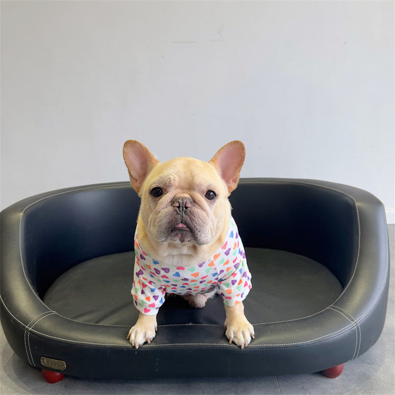 Dog Heart Onesie Pajamas for small medium dogs by Frenchiely