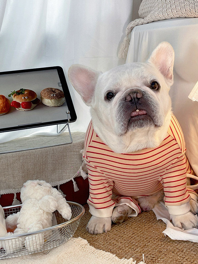 Medium Dog Stripe Onesie PJs dogcomfortablestripeonesiejumpsuitformediumdogbreedsbyFrenchiely_10