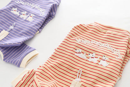 Medium Dog Stripe Onesie PJs dogcomfortablestripeonesiejumpsuitformediumdogbreedsbyFrenchiely_13