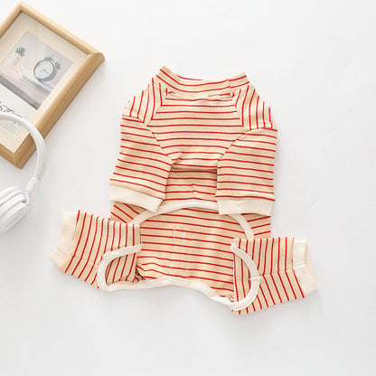 Medium Dog Stripe Onesie PJs dogcomfortablestripeonesiejumpsuitformediumdogbreedsbyFrenchiely_14