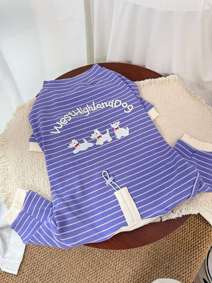 Medium Dog Stripe Onesie PJs dogcomfortablestripeonesiejumpsuitformediumdogbreedsbyFrenchiely_15
