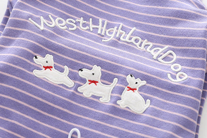 Medium Dog Stripe Onesie PJs dogcomfortablestripeonesiejumpsuitformediumdogbreedsbyFrenchiely_9