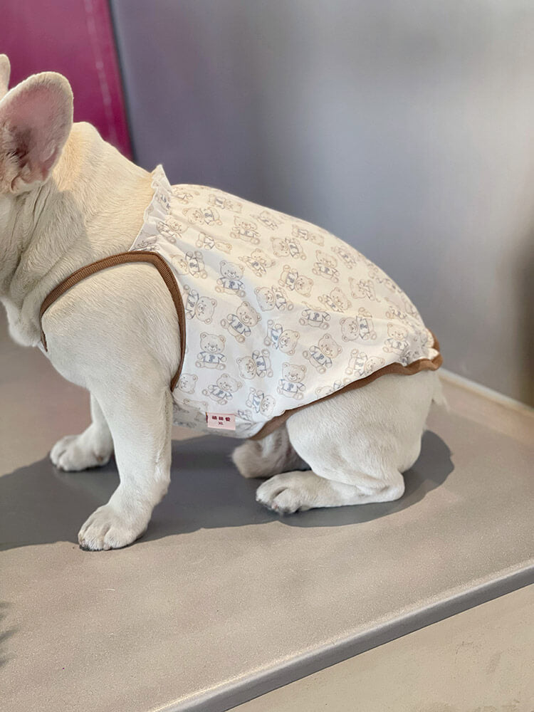 dog cotton bear shirt for medium dog breeds by frenchiely
