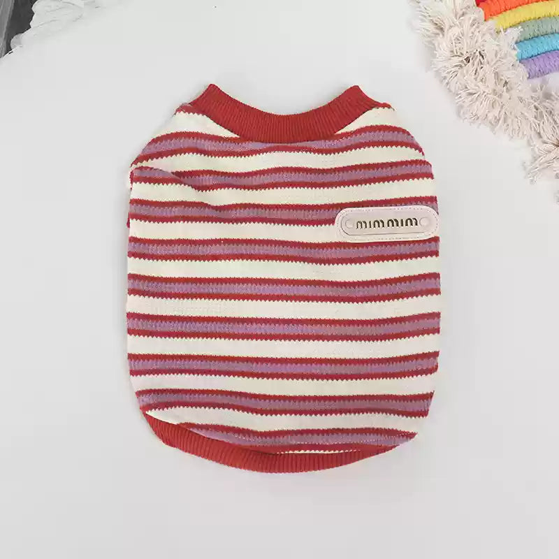 Cotton Stripe Vest Shirt