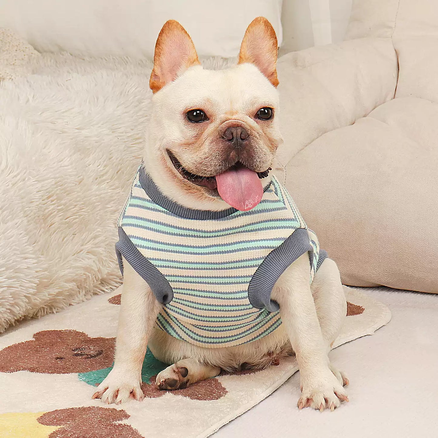 Cotton Stripe Vest Shirt