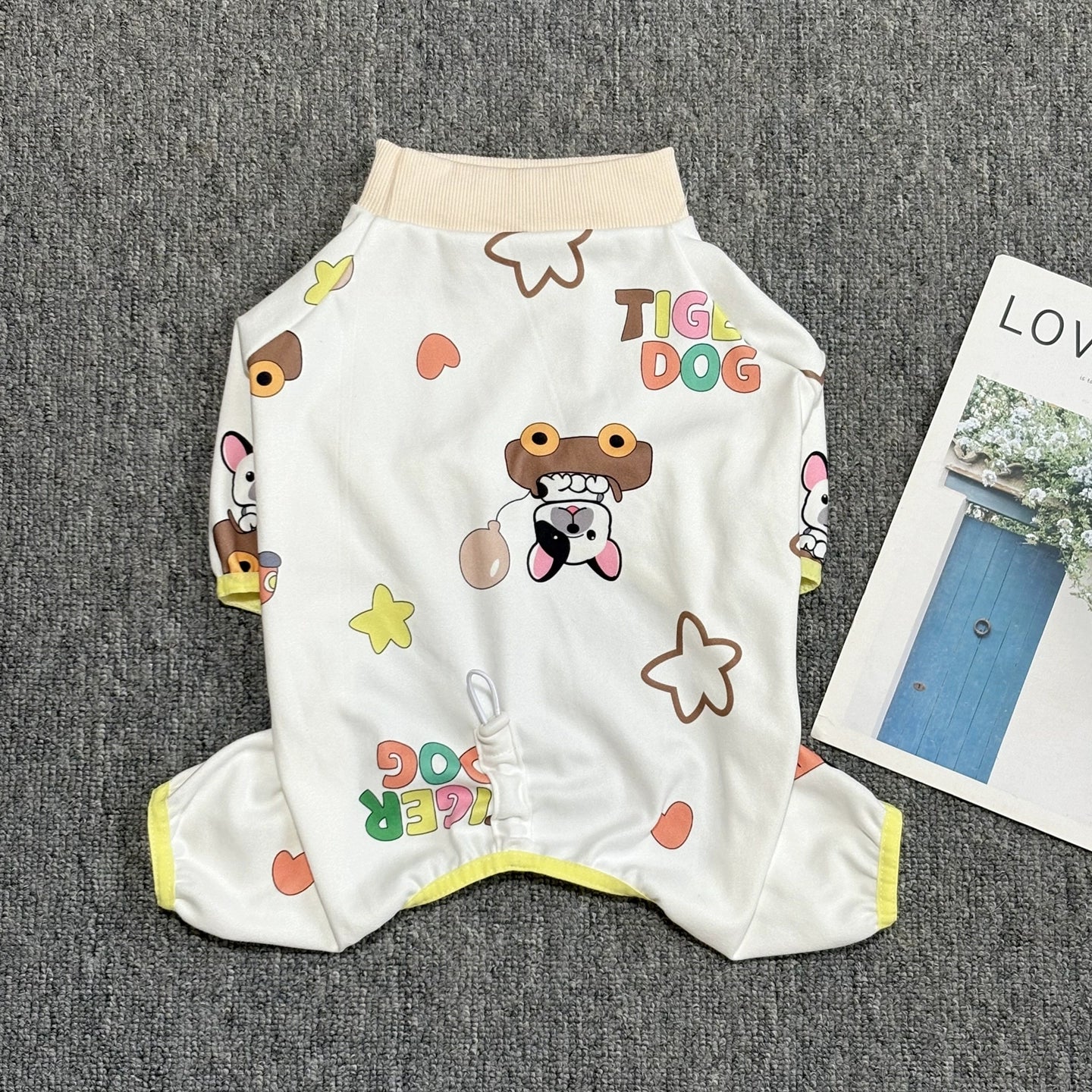 Funny Frenchie Pattern PJs dogcutestarspajamasformediumdogsbyFrenchiely_2