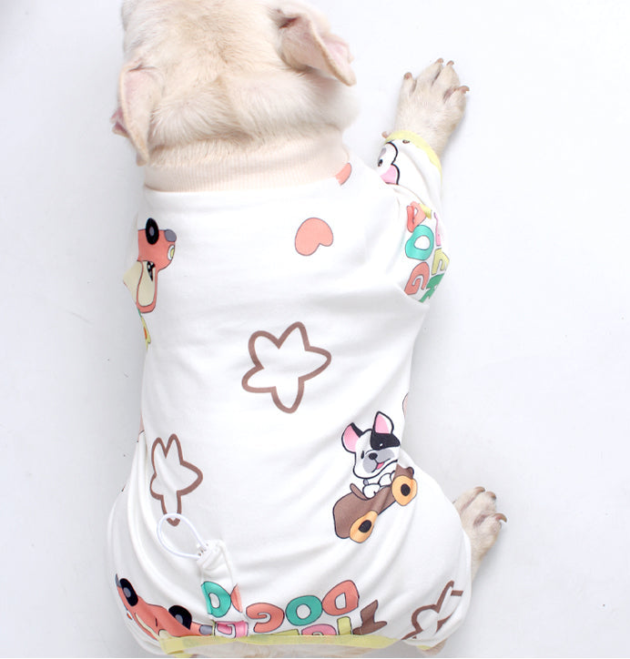 Funny Frenchie Pattern PJs dogcutestarspajamasformediumdogsbyFrenchiely_3