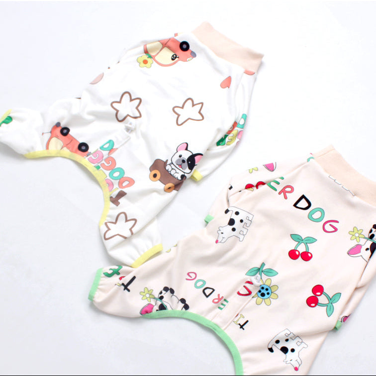 Funny Frenchie Pattern PJs dogcutestarspajamasformediumdogsbyFrenchiely_4