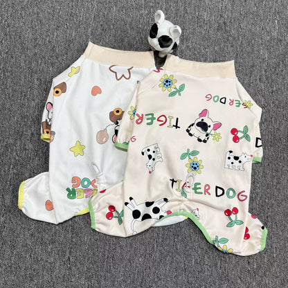 Funny Frenchie Pattern PJs dogcutestarspajamasformediumdogsbyFrenchiely_4