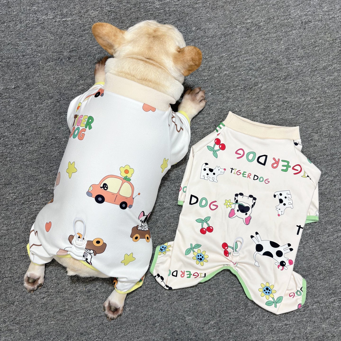 Funny Frenchie Pattern PJs dogcutestarspajamasformediumdogsbyFrenchiely_5
