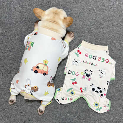 Funny Frenchie Pattern PJs dogcutestarspajamasformediumdogsbyFrenchiely_5