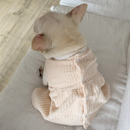 Warm Dress Beige dogdressformediumdoginwinter_1