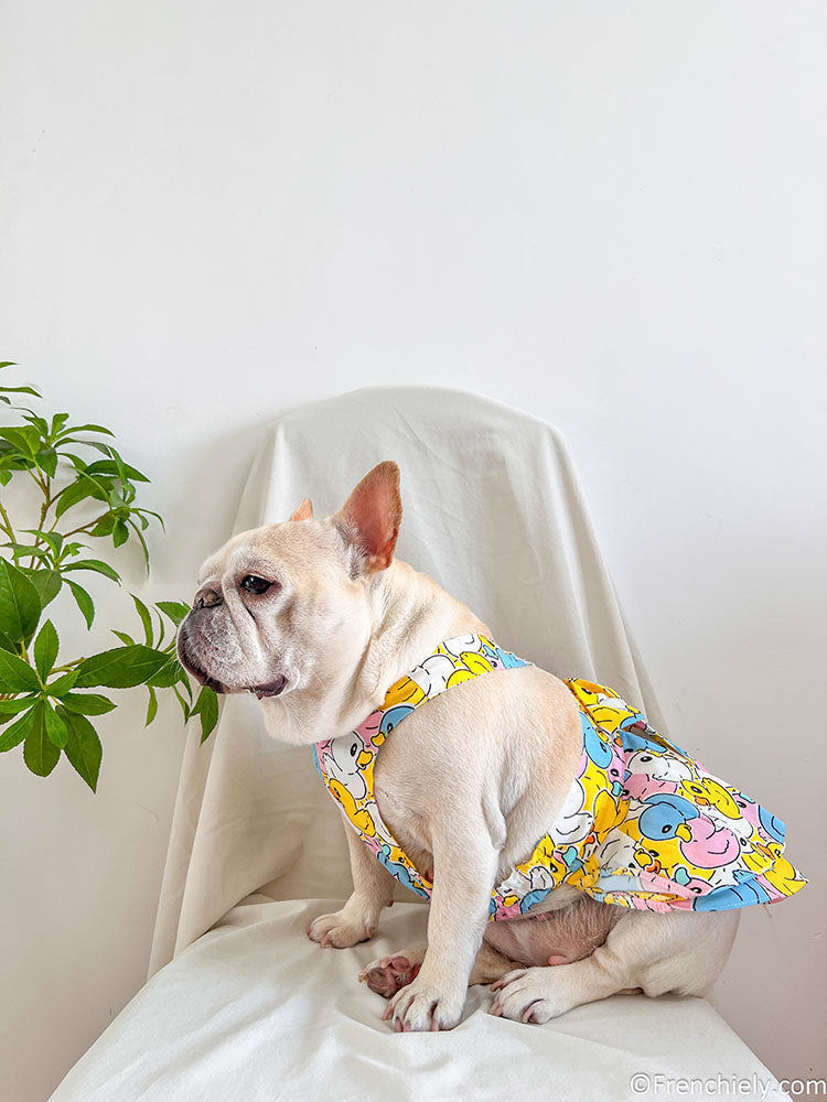 dog ducky dress for small medium dogs by frenchiely