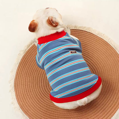 Faux Two Piece Blue & White Shirt 4XL dogfauxtwopiecebluestripeshirtforsmallandmediumdogbreeds_3