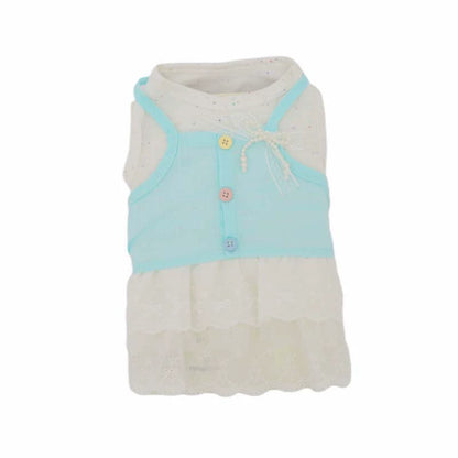 Faux Two Piece Cotton Lace Dress