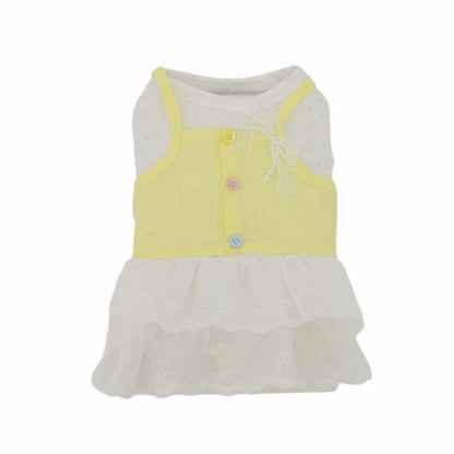 Faux Two Piece Cotton Lace Dress