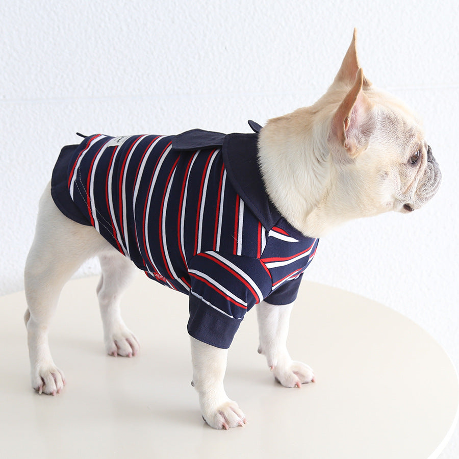 Dog Stripe Faux Two Piece Shirt dogfauxtwopiecestripenavyshirtformediumdogbreedsbyFrenchiely_16