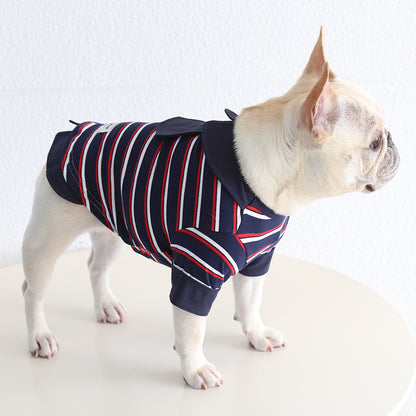 Dog Stripe Faux Two Piece Shirt dogfauxtwopiecestripenavyshirtformediumdogbreedsbyFrenchiely_16