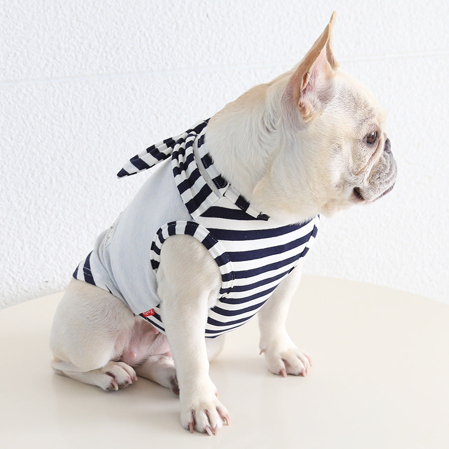 Dog Stripe Navy Shirt dogfauxtwopiecestripenavyshirtformediumdogbreedsbyFrenchiely_21