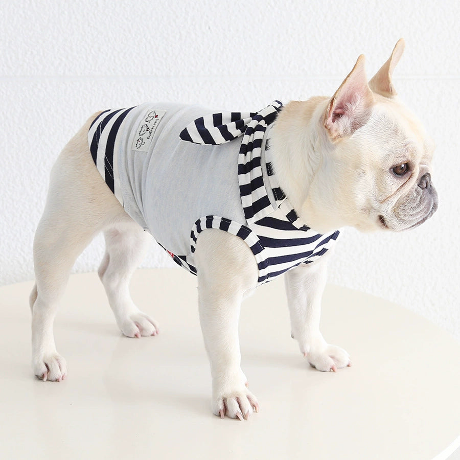 Dog Stripe Navy Shirt dogfauxtwopiecestripenavyshirtformediumdogbreedsbyFrenchiely_3