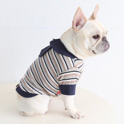 Dog Stripe Faux Two Piece Shirt dogfauxtwopiecestripenavyshirtformediumdogbreedsbyFrenchiely_5