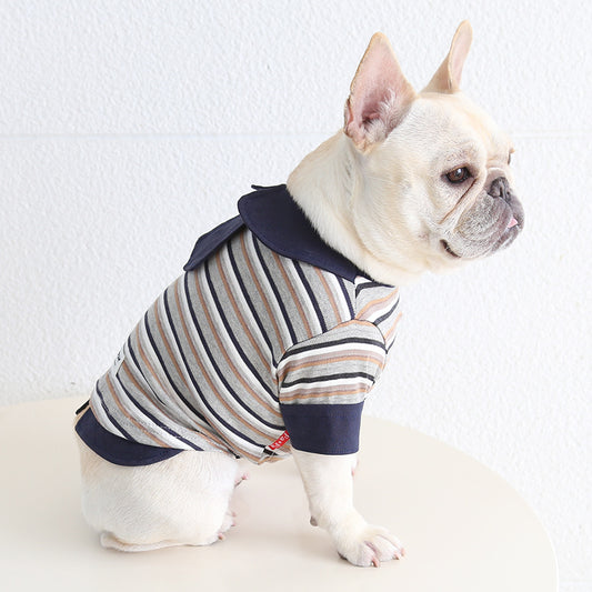 Dog Stripe Faux Two Piece Shirt dogfauxtwopiecestripenavyshirtformediumdogbreedsbyFrenchiely_5