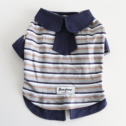 Dog Stripe Faux Two Piece Shirt dogfauxtwopiecestripenavyshirtformediumdogbreedsbyFrenchiely_7