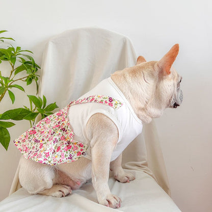 Dog Summer Floral Dress for medium dog breeds by Frenchiely