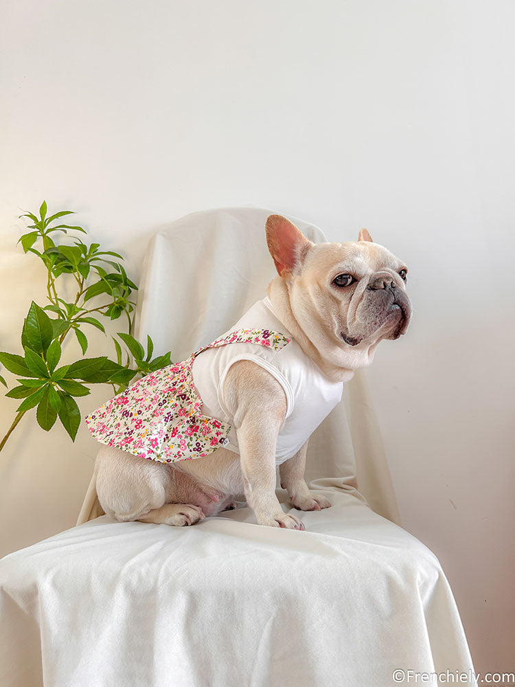 Dog Summer Floral Dress for medium dog breeds by Frenchiely