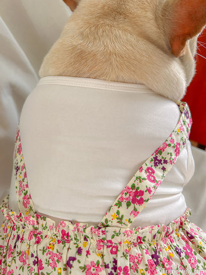 Dog Summer Floral Dress for medium dog breeds by Frenchiely