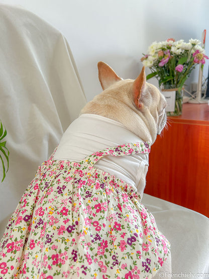 Dog Summer Floral Dress for medium dog breeds by Frenchiely