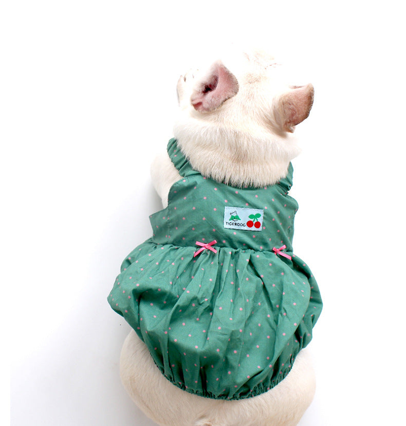 Dog Summer Polka Dress Green dogfloralsummerdressforsmallmediumdogsbyFrenchiely_10