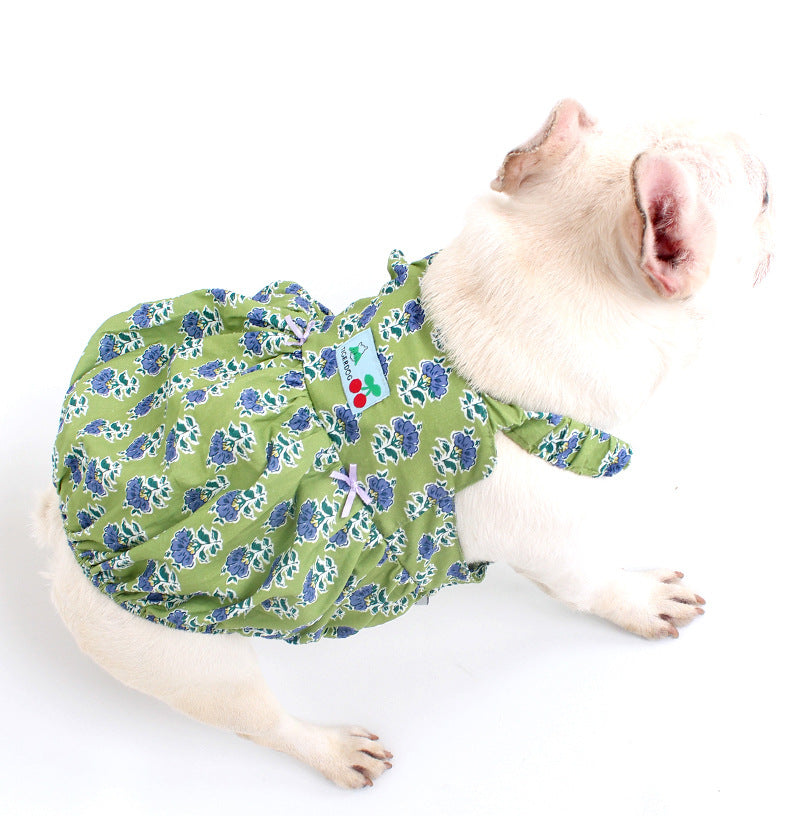 Dog Summer Polka Dress dogfloralsummerdressforsmallmediumdogsbyFrenchiely_11