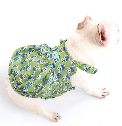 Dog Summer Polka Dress dogfloralsummerdressforsmallmediumdogsbyFrenchiely_11