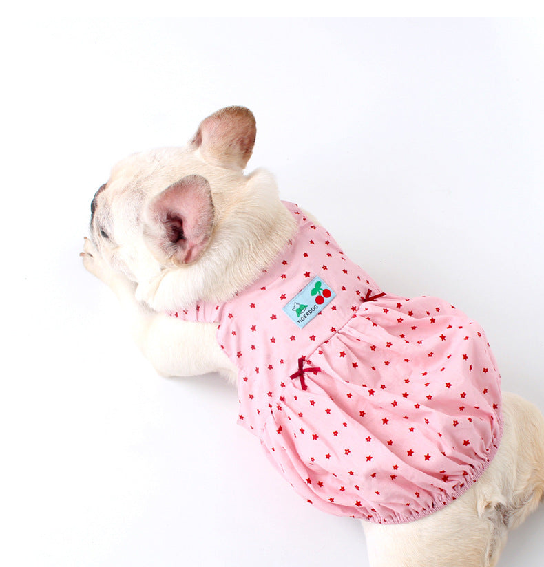 Dog Summer Polka Dress dogfloralsummerdressforsmallmediumdogsbyFrenchiely_12