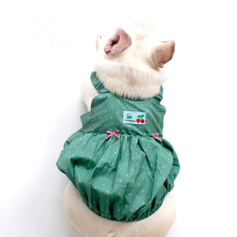 Dog Summer Polka Dress dogfloralsummerdressforsmallmediumdogsbyFrenchiely_3