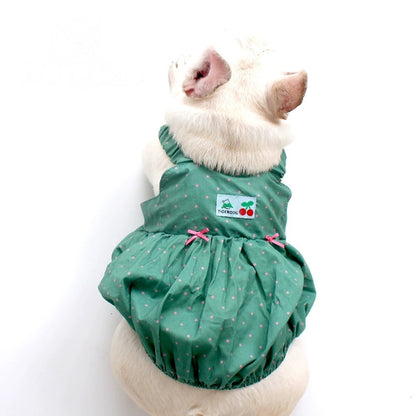Dog Summer Polka Dress dogfloralsummerdressforsmallmediumdogsbyFrenchiely_3