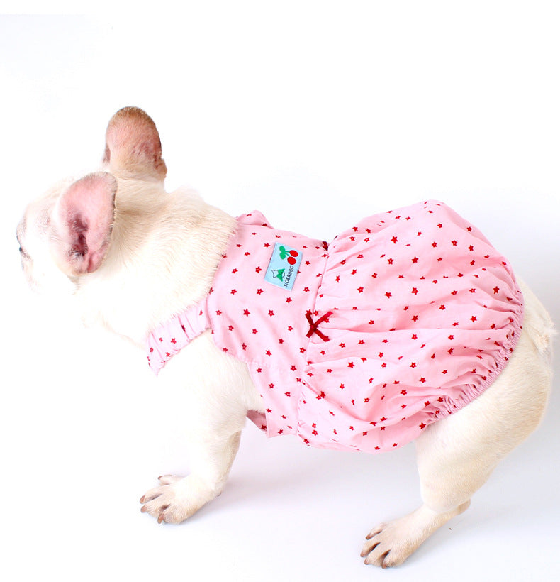 Dog Summer Polka Dress dogfloralsummerdressforsmallmediumdogsbyFrenchiely_4