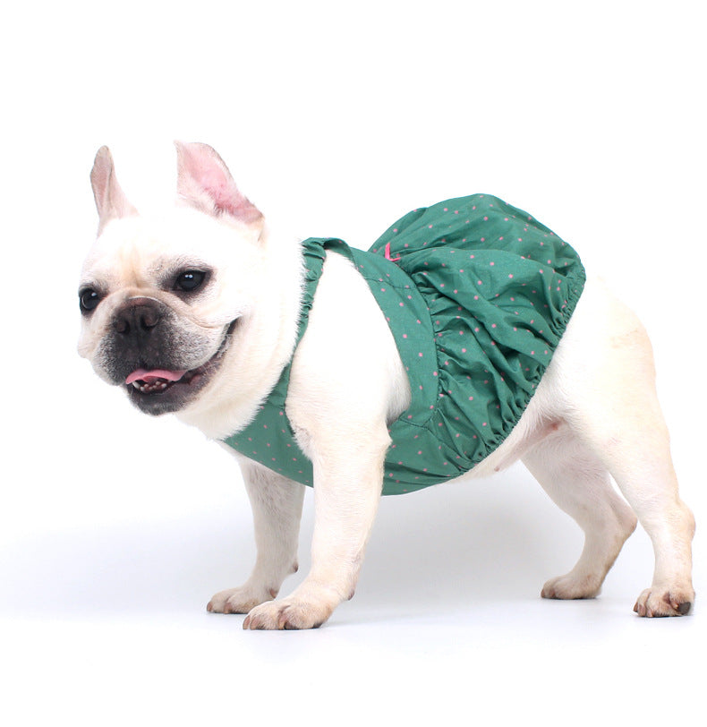 Dog Summer Polka Dress dogfloralsummerdressforsmallmediumdogsbyFrenchiely_5