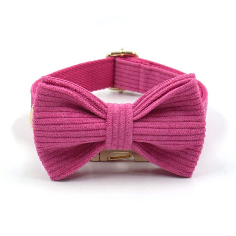 Dog Fuscia Corduroy Collar - Frenchiely